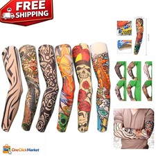 Comfortable and Durable Slip-On Tattoo Sleeves - Vibrant 6-Pack for Men  Women