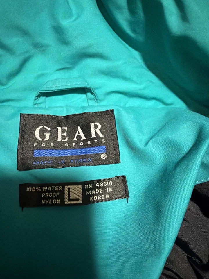 Vintage Gear For Sports Black Nylon Windbreaker Jacket Men’s Large 90s - Image 4 of 4