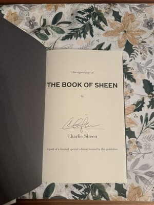 Signed Charlie Sheen The Book Of Sheen US First A Memoir Platoon RARE Sold Out