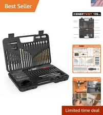 9-Piece Titanium Drill Bit Set for Metal, Wood & Masonry - Ultimate Tool Kit