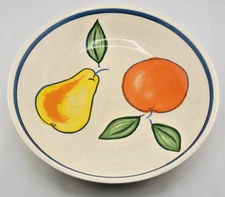 Over And Back Portugal Orange and Pear bowl 9.3” **Great Condition**