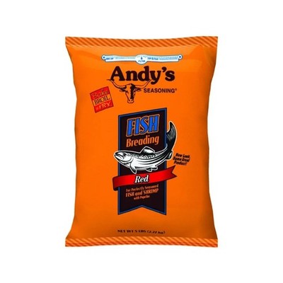 3x Andy's Red Fish Breading Seasoning Spice Fry Mix Cooking Gourmet Bulk Lot 5LB