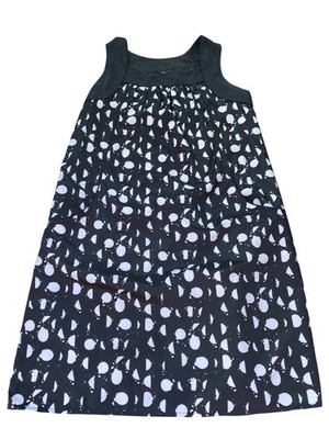 Mossimo Black White Geometric Print Sleeveless Shift Dress Womens Size Small S