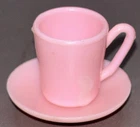 VINTAGE BARBIE HTF PINK CUP & SAUCER HOSTESS SET #1034 INVITATION TO TEA #1632