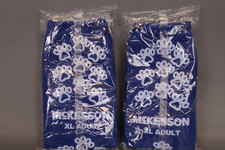 2 Pair of McKesson Terries Non Skid Slipper Socks Adult X-Large Royal Blue NEW