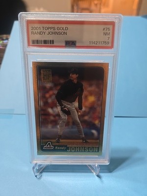 2001 Topps - Randy Johnson #75 Gold /2001 PSA 7 RARE LOW POP Diamondbacks Legend