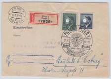 B&ouml;hmen + M&auml;hren Sonderstempel PILSEN 25.10.42 URQUELL auf R-Vorderseite 967