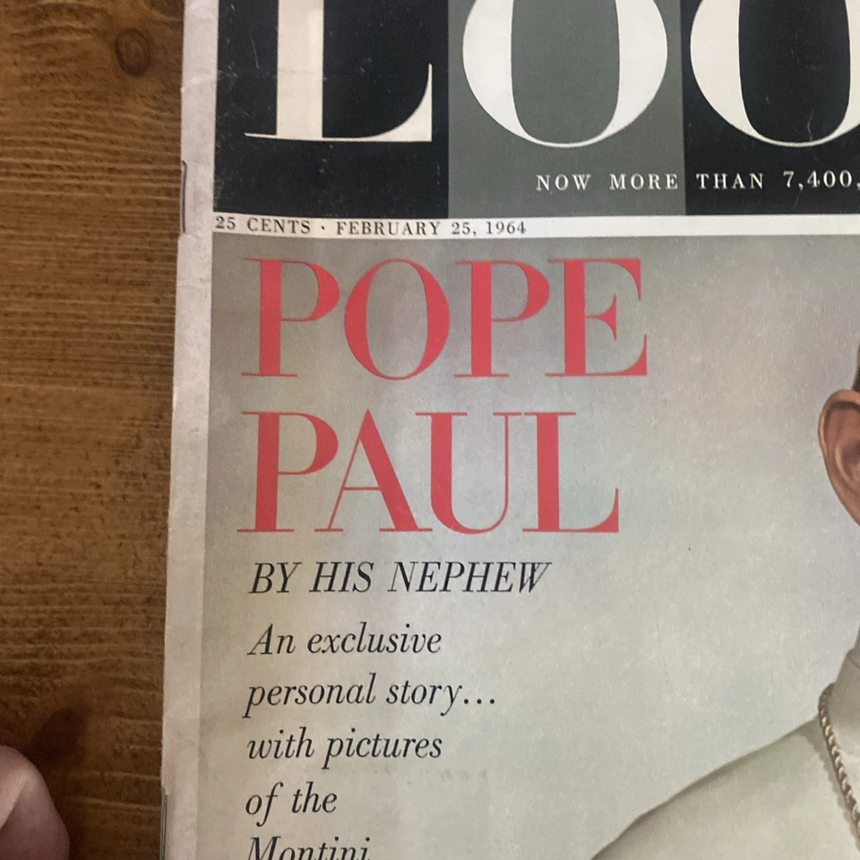 Look Magazine Feb 25 1964 Pope Paul By His Nephew + RFK Tribute To JFK — 第 3/4 张图片