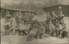 RPPC Alcase France Hommage Au Pere Cent Veterans 10th BCP 1926 coffin photo PC