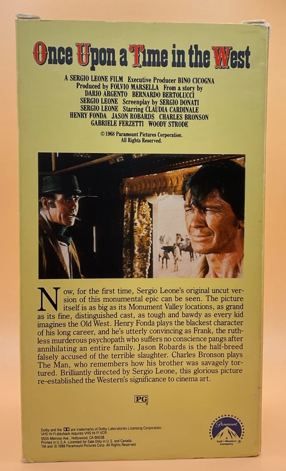 Once Upon A Time In The West VHS 1968, 1991 2 Tape Set **Buy 2 Get 1 Free** Foto 2 de 4