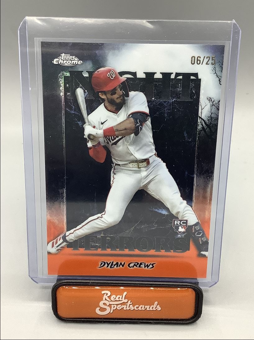 2025 Topps Chrome Update Dylan Crews #NT-13 Night Terrors Orange RC /25