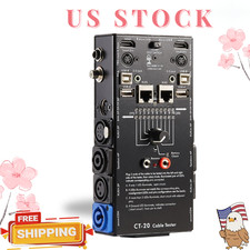 NEW 15 Plug Audio Cable Tester Line Finder 15 in 1 Wire Tracker LED Black