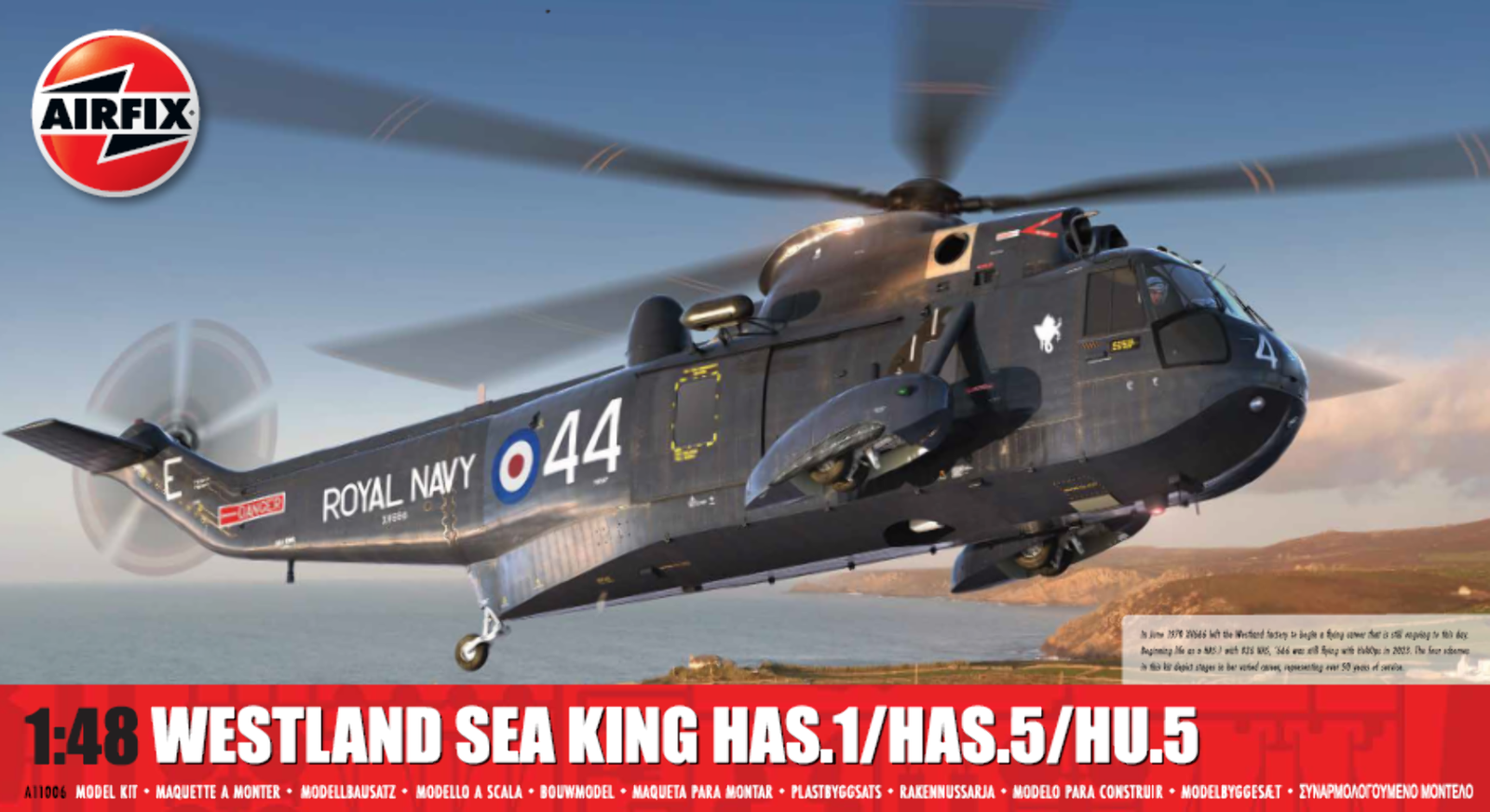 Airfix A11006 Westland Sea King HAS.1/HAS.5/HU.5 Helicopter 1:48 - Image 8