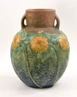 Roseville Pottery Arts & Crafts Sunflower Vase, Shape 493-9"