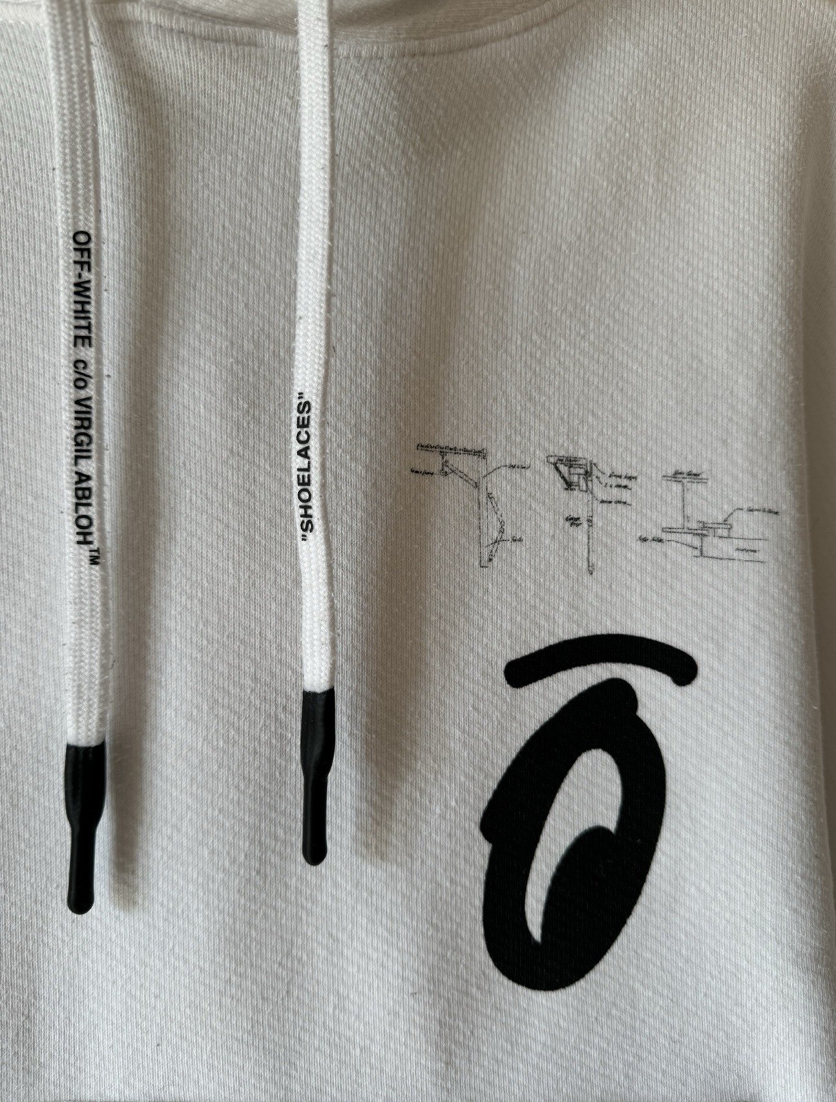 OFF WHITE X NIKE Off White Arrow Felpa Con Cappuccio Bianca White Hoodie