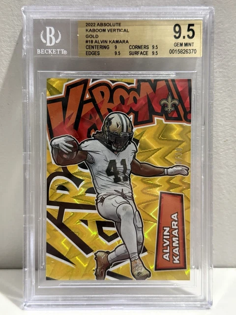 2022 Panini Absolute Alvin Kamara Kaboom Gold /10
