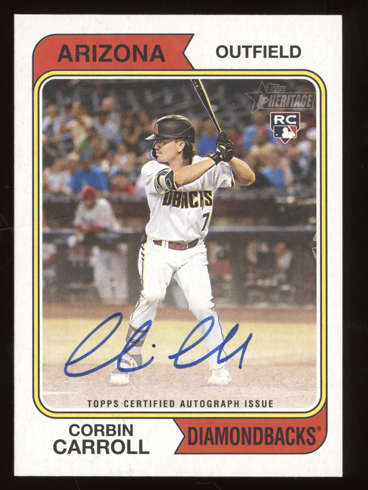 2023 Topps Heritage Corbin Carroll #ROA-CCR Real One Autographs 30/30 RC