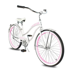 26 inch Beach Cruiser Bike Lady Bicycle Coaster Brake 1 Speed Women City Commute