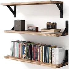 VMROF Floating Shelves for Wall, Wall Mount Book Shelf, Hanging Shelves, Wall...