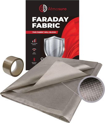 Faraday Fabric & Tape Kit 1 Yard 44''X36''   EMF Blocker for DIY Faraday Bags, RFI
