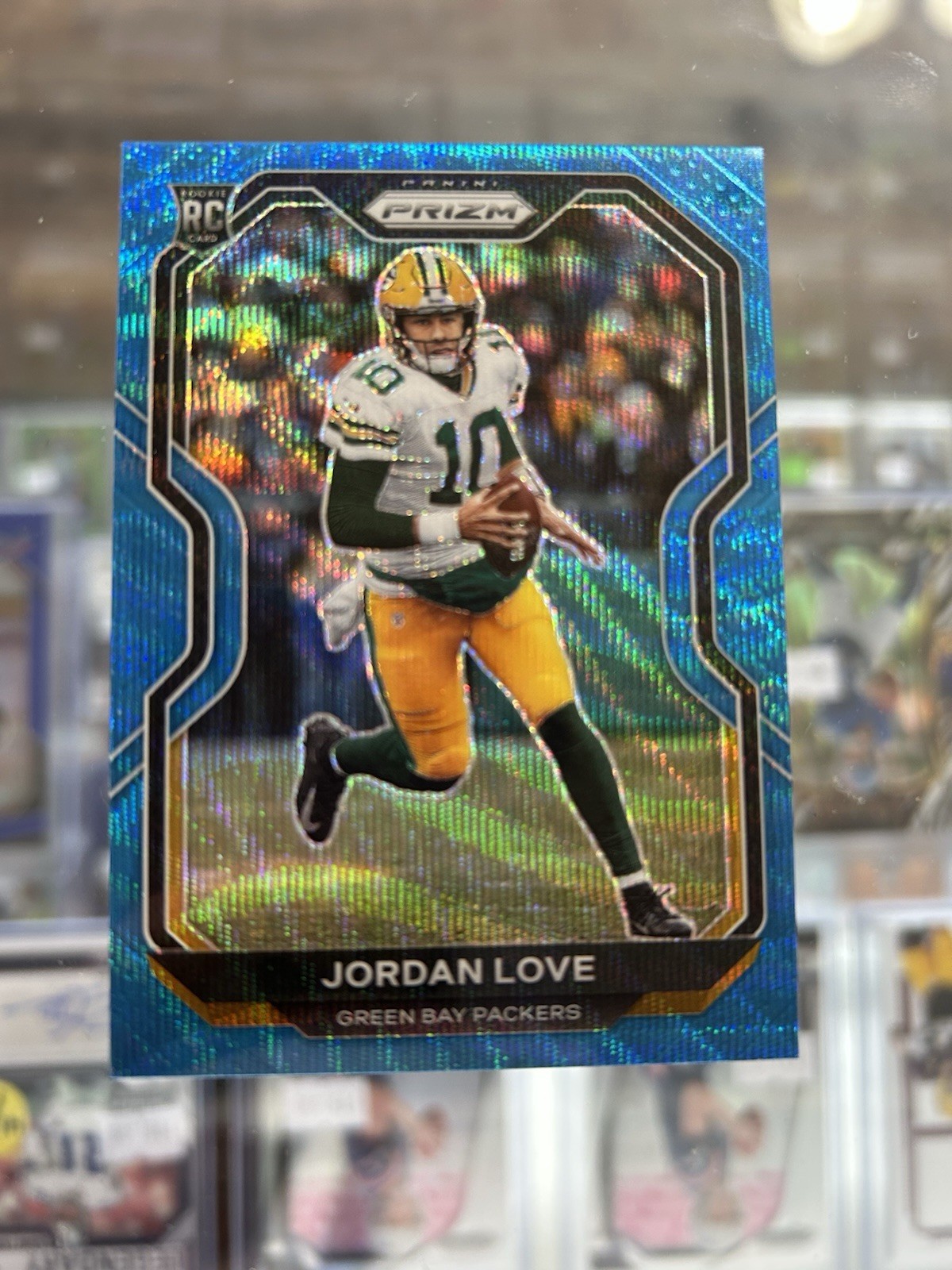 2020 Panini Prizm - Rookie Jordan Love #363 Blue Wave Prizm /199 (RC)
