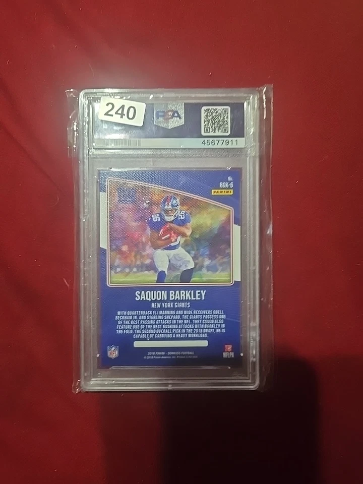 2018 Panini Donruss - Rookie Gridiron Kings Saquon Barkley #RGK-6 (RC) - Image 2 of 2