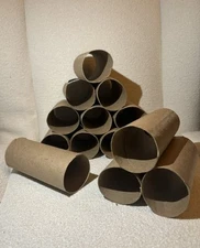 Used Toilet Paper Rolls - Cardboard Tubes for Crafts - Round Cardboard  14ct