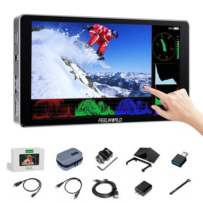 FEELWORLD P6XL 6 Inch TouchScreen DSLR Camera Monitor 1200nits Built-in Battery