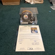 Lynn Swann Autographed Pittsburgh Steelers Mini Helmet w/Case HOF 01 JSA LOA