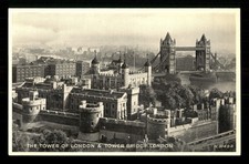 The Tower of London & Tower Bridge London Valentine’s “Silveresque”RPPC Postcard