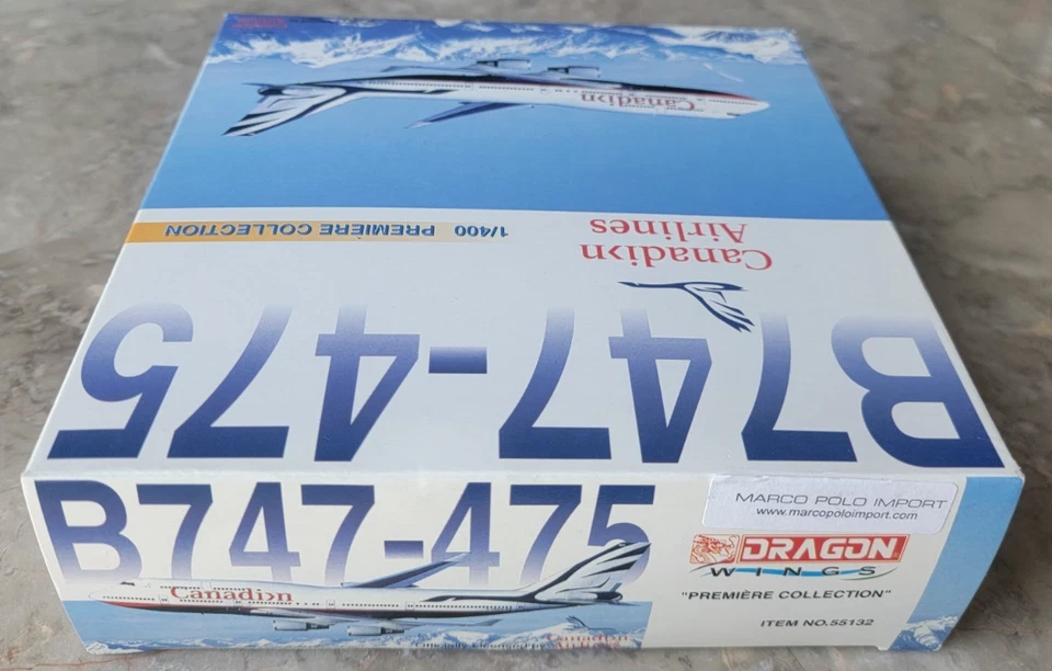 VINTAGE NEW 1999 DRAGON WINGS PREMIERE 1:400 CANADIAN AIRLINES B747-475 #55132 - Image 4 of 4