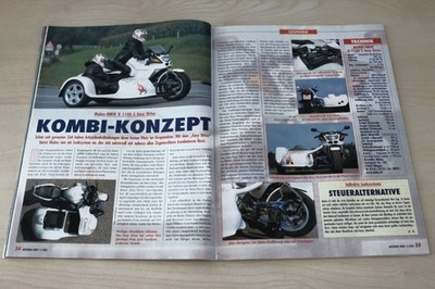Motorrad News 11/2002 BMW R 1100 S Easy Drive Mobec-Gespann mit 98PS im Fahrberi