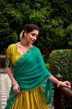 INDIAN NEW GEORGETTE LEHENGA CHOLI WITH DUPATTA FOR WEDDING RECEPTION WEAR