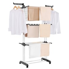 VEVOR 4-Tier Foldable Clothes Drying Rack wit...
