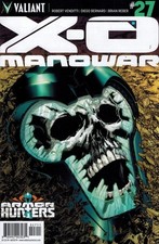 X-O Manowar (3ª serie) #27 en estado bastante bueno; Valiant | Calavera de cazadores de armaduras - con bolsa + tablero