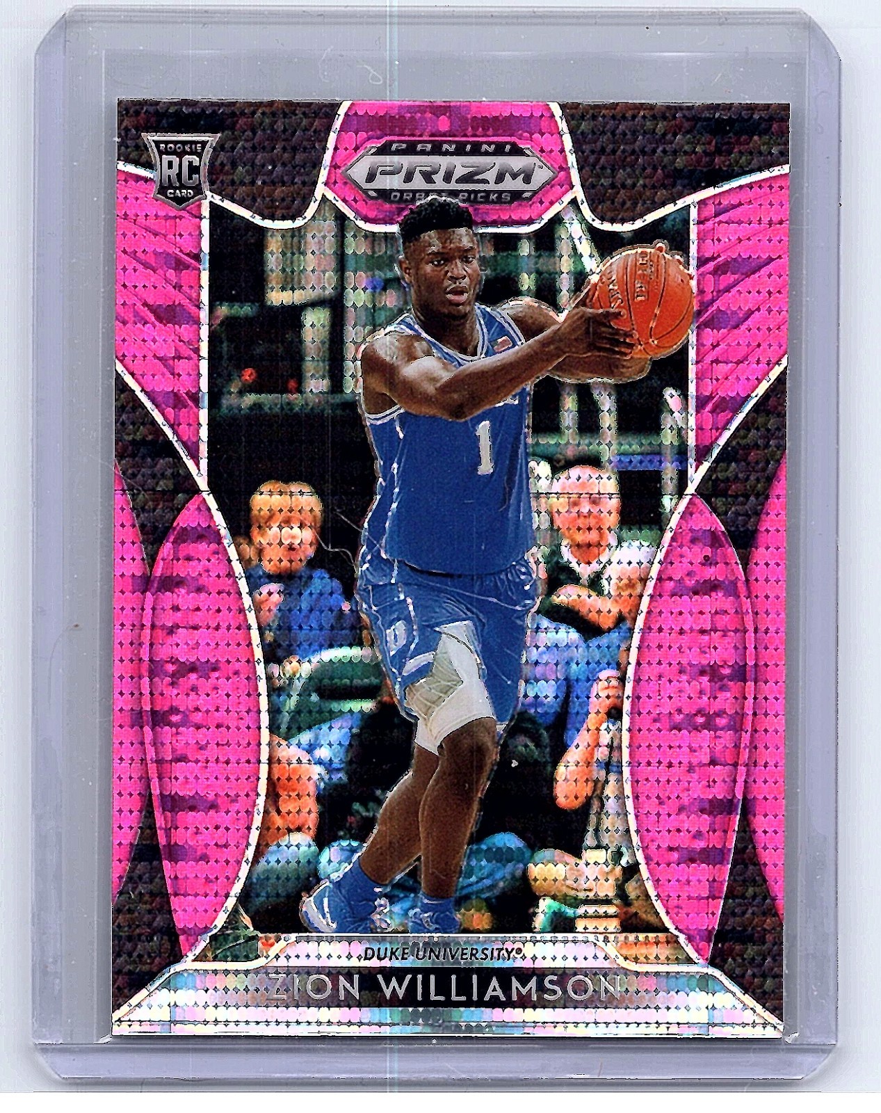 2019-20 Panini Prizm Zion Williamson Draft Picks #64 Pink Pulsar Prizm (RC) Duke