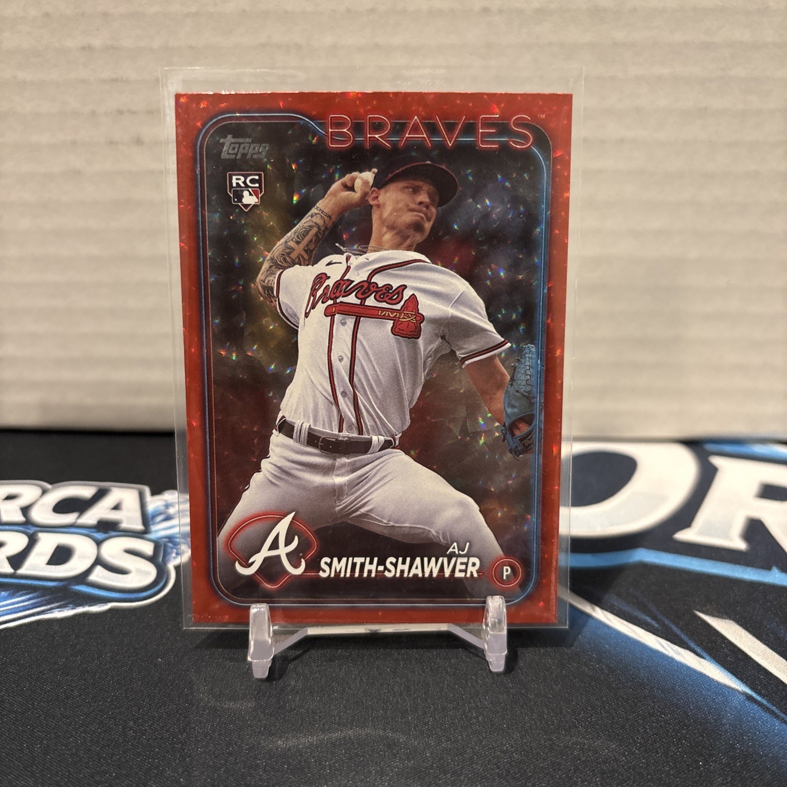 2024 Topps Series 1 - AJ Smith-Shawver RC #117 Red Crackle /199