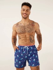 Chubbies Swimming Shorts Men s Medium 5.5" Triton Of The Seas Lined Swim Trunks