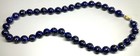 Italy Murano Venetian Cobalt Blue W/Gold Flecks Glass Bead Knotted Necklace — photo 2