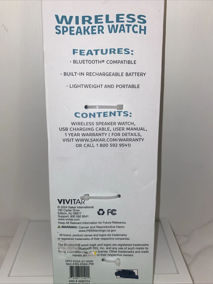 Reloj Altavoz Bluetooth Inalámbrico Púrpura Marca Vivirar2024NUEVO Foto 2 de 2