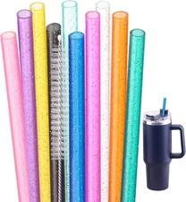Dakoufish Replacement Glitter Straws for Stanley|Owala|Simple Modern 40oz 30oz T
