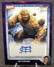 JIM CHEUNG Auto Artist THE THING Purple /75 - 2026 Topps Finest Fantastic Four