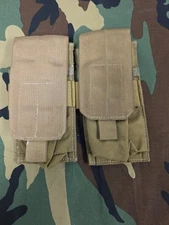 2 Pack Eagle Industries Military Issue Single / Double Pouch M4 Coyote