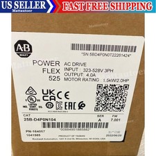 New Sealed Allen Bradley 25B-D4P0N104 /A Powerflex 525 AC Drive 2HP 25BD4P0N104