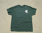 Hanes Dark Green MICHIGAN Spartans 1855 Short Sleeve Crew Neck T-Shirt Size XL — photo 2