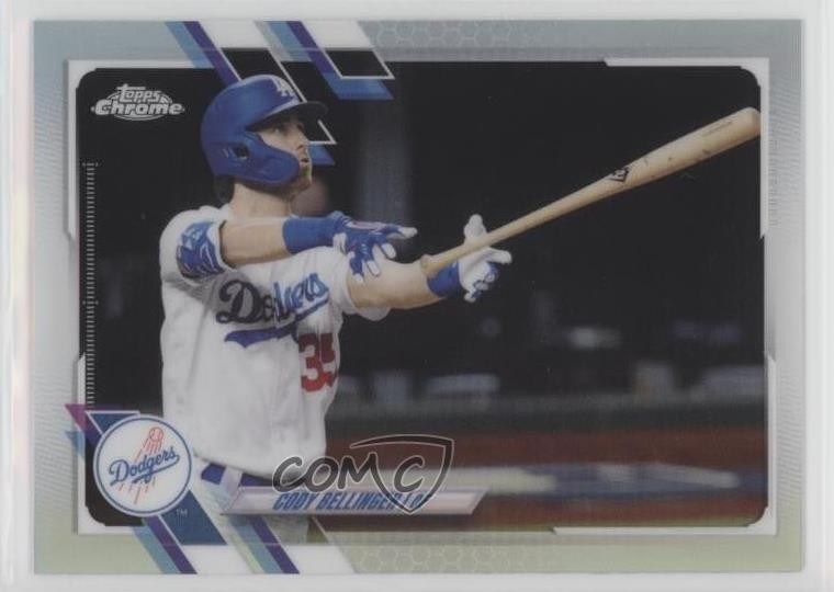 2021 Topps Chrome Image Variation SP (Horizontal Bat Flip) Cody Bellinger 06z2