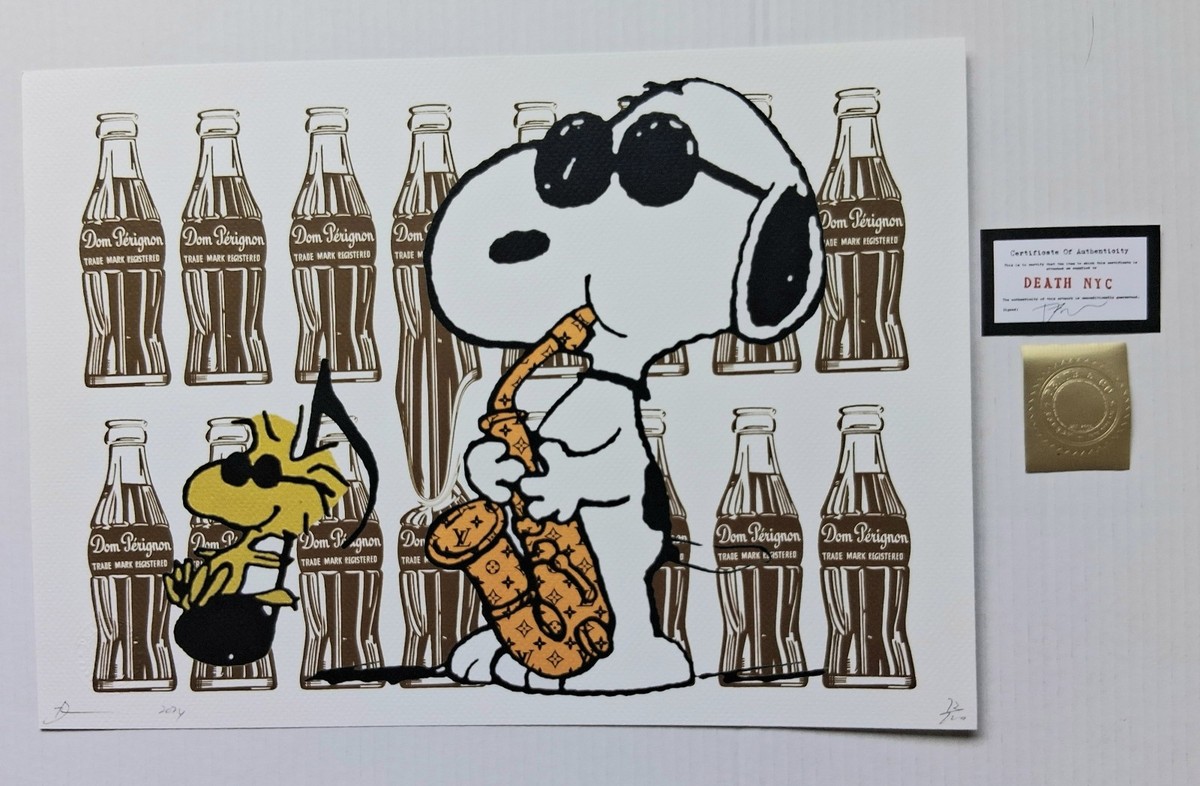 【新品】DEATH NYC SNOOPY PEANUTS Death NYC 2024 Original Snoopy Limited Edition Art Print 72/100 w