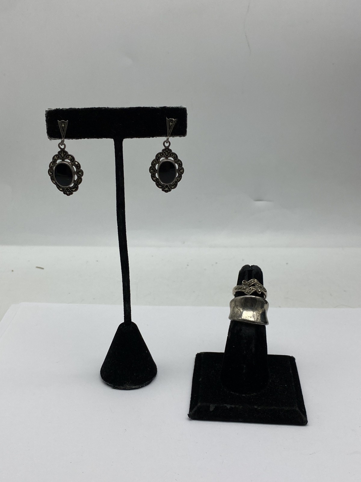 Sterling Silver Assorted Earring/Ring Jewelry Bun… - image 1