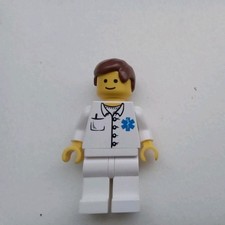 LEGO - Male Minifigure Doctor Nurse  Brown Hair genuine Lego 