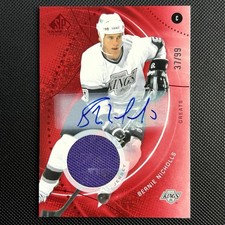 2025 UPPER DECK SP GAME USED #77 BERNIE NICHOLLS RED AUTO JERSEY /99